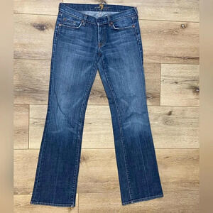 7 for all Mankind Womens Bootcut Jeans Sz 29 Distressed